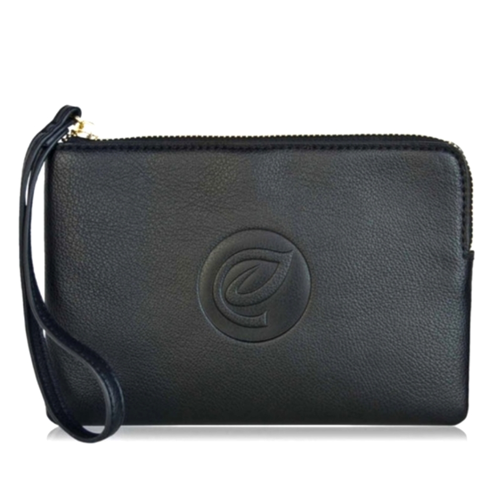 Vegan leather wristlet